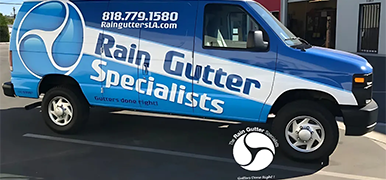 The Rain Gutter Specialists installation vehicle