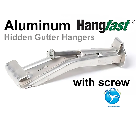 Hang Fast technology anchors for aluminum rain gutters
