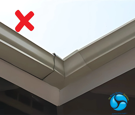Wrong way to install non seamless rain gutters